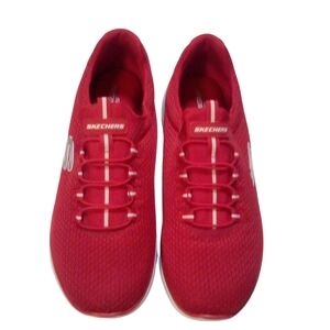 Skechers 6.5 Red Washable Slip-on Bungee Sneakers